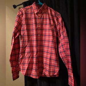 GAP men’s medium orange and blue button up shirt